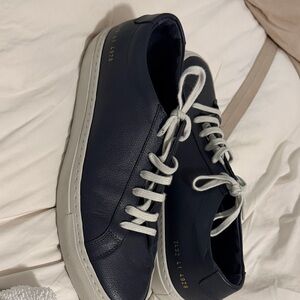 Common Projects Dark Blue Leather Sneakers